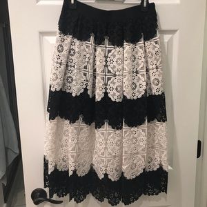 NWT Belle Badgley Mishcka midi lace skirt Sz 8